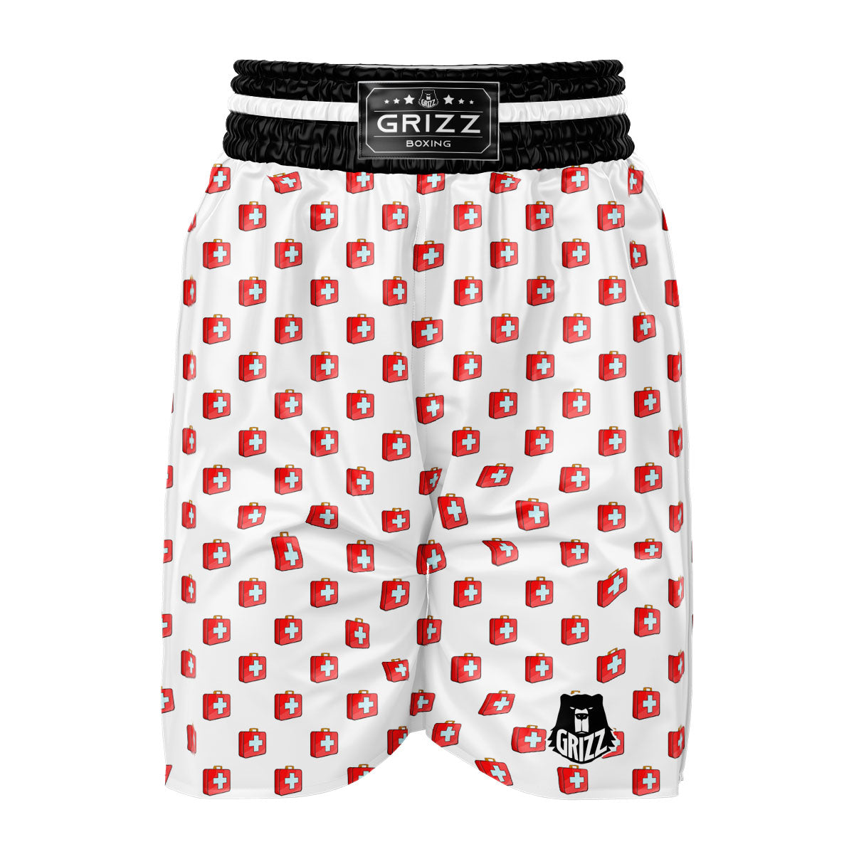 First Kit Aid Paramedic Print Pattern Boxing Shorts-grizzshop