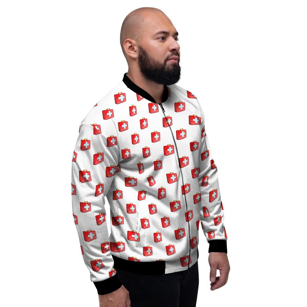 First Kit Aid Paramedic Print Pattern Men's Bomber Jacket-grizzshop