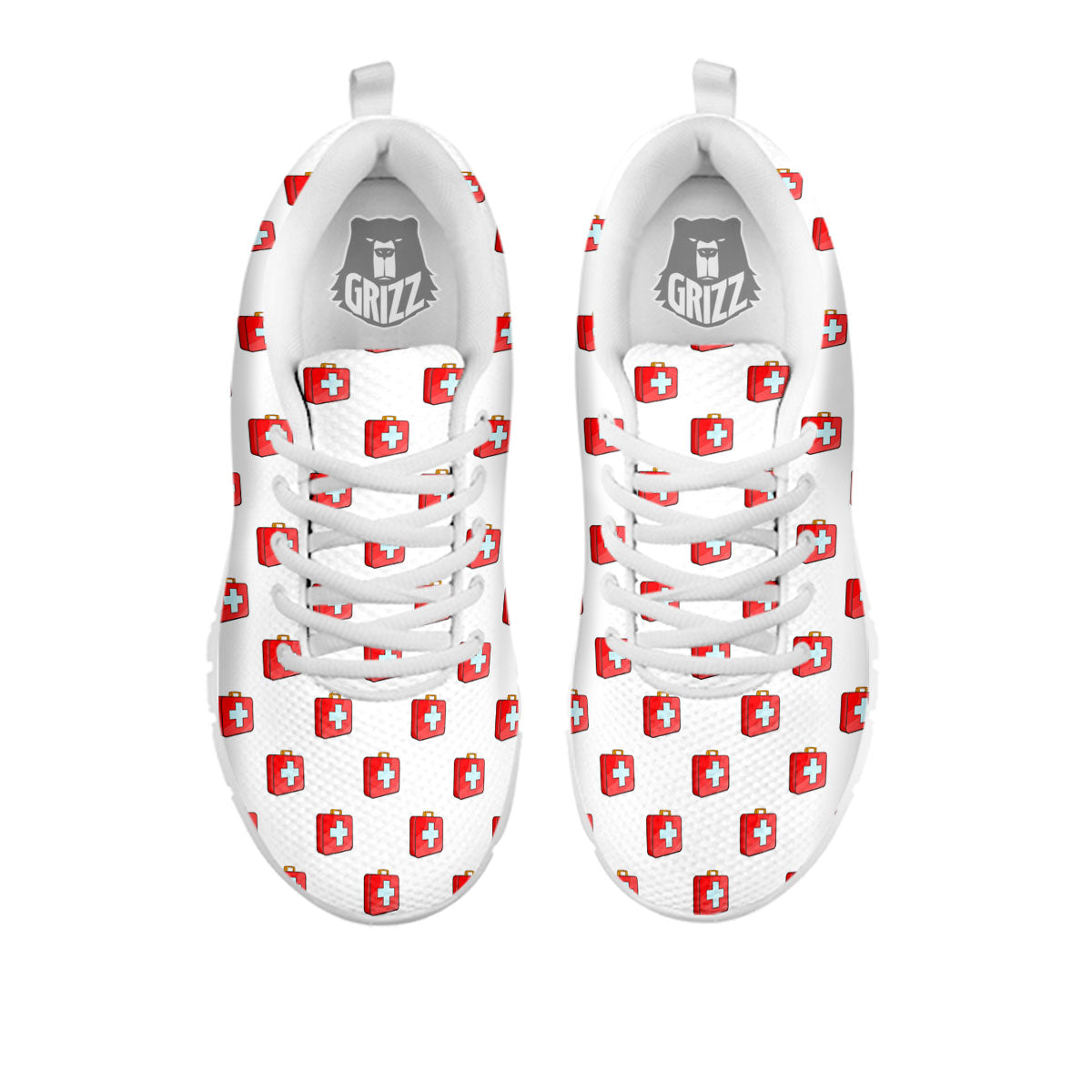 First Kit Aid Paramedic Print Pattern White Sneaker-grizzshop