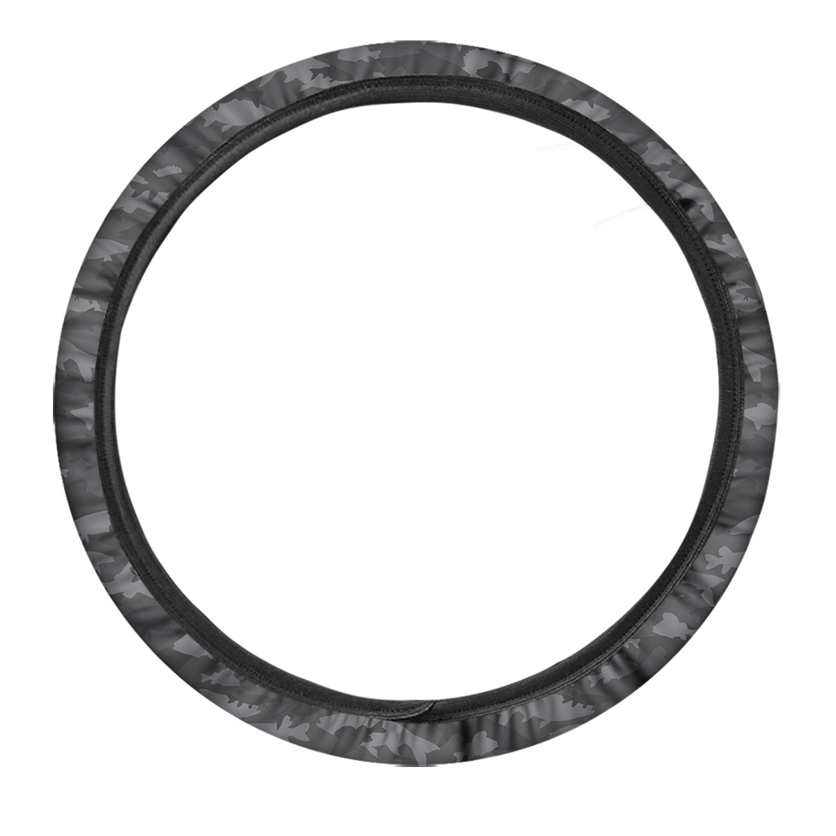 Fish Camouflage Grey Print Pattern Car Steering Wheel Cover-grizzshop