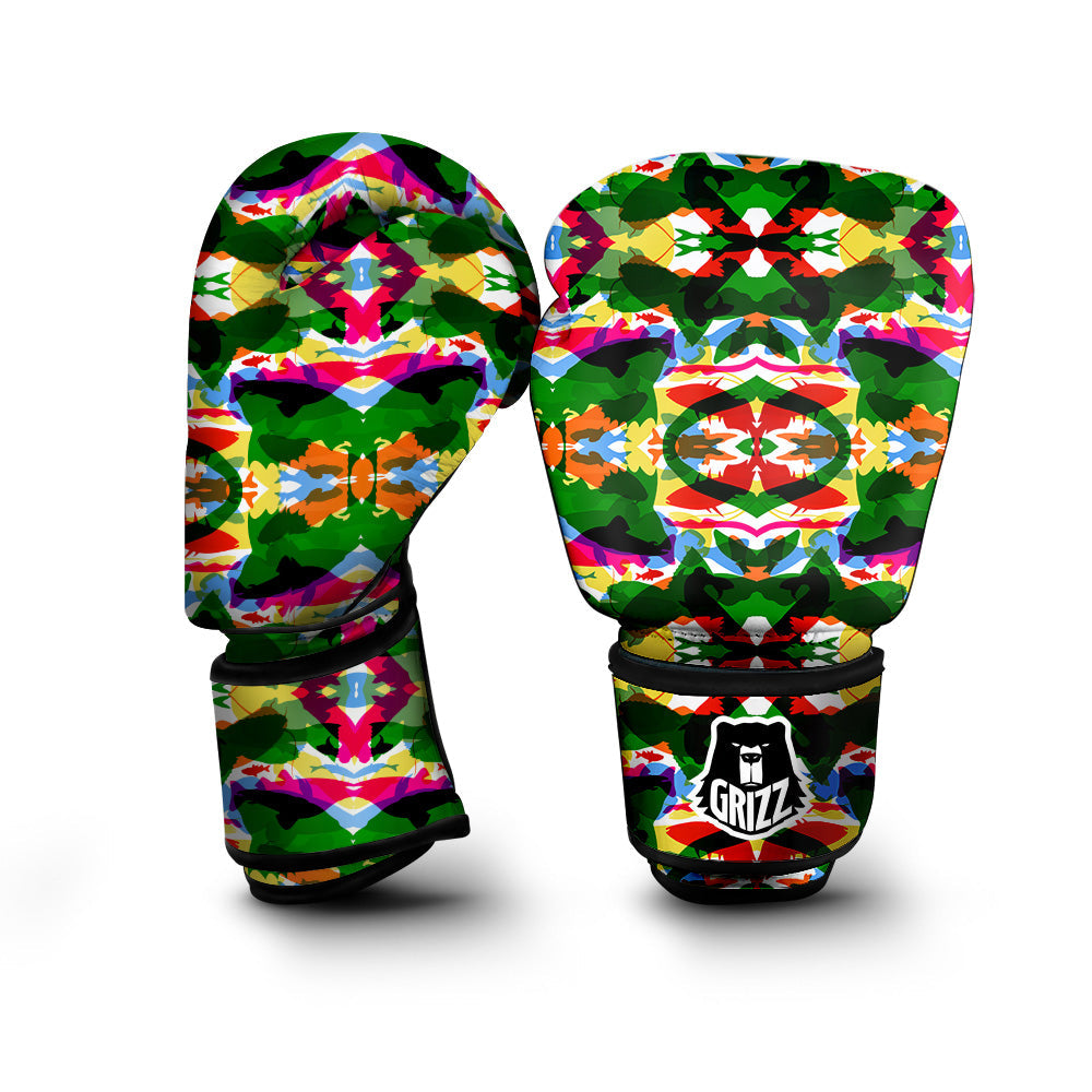 Fish Colorful Abstract Print Pattern Boxing Gloves-grizzshop