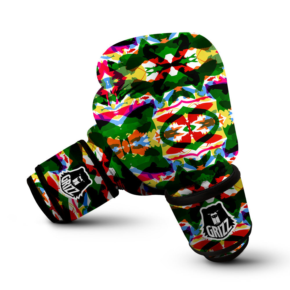 Fish Colorful Abstract Print Pattern Boxing Gloves-grizzshop