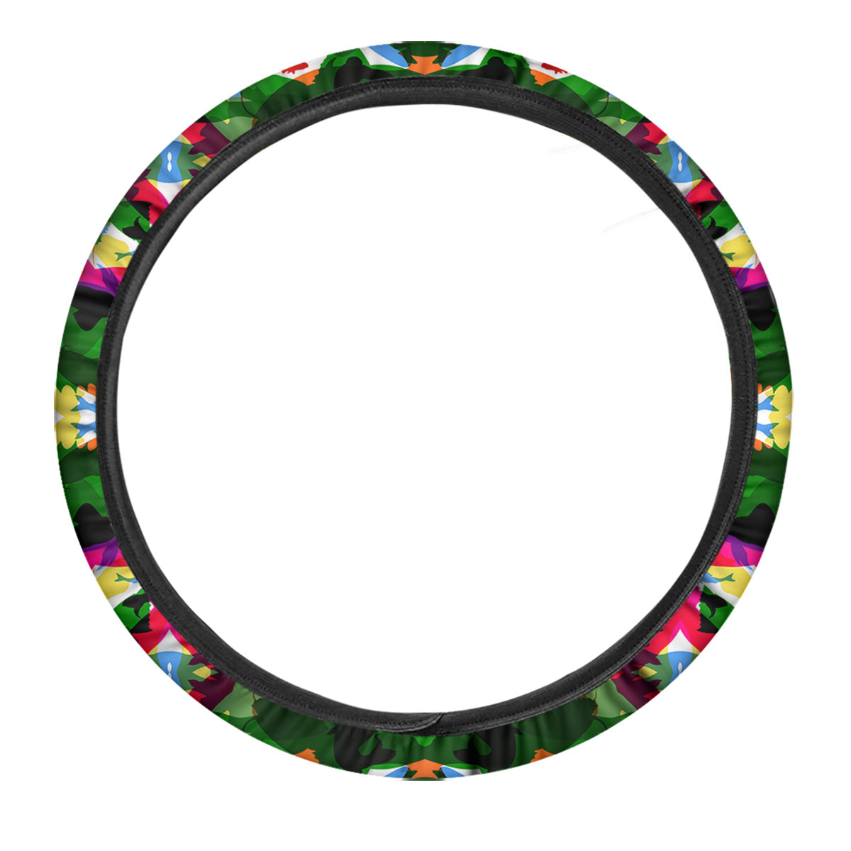 Fish Colorful Abstract Print Pattern Car Steering Wheel Cover-grizzshop
