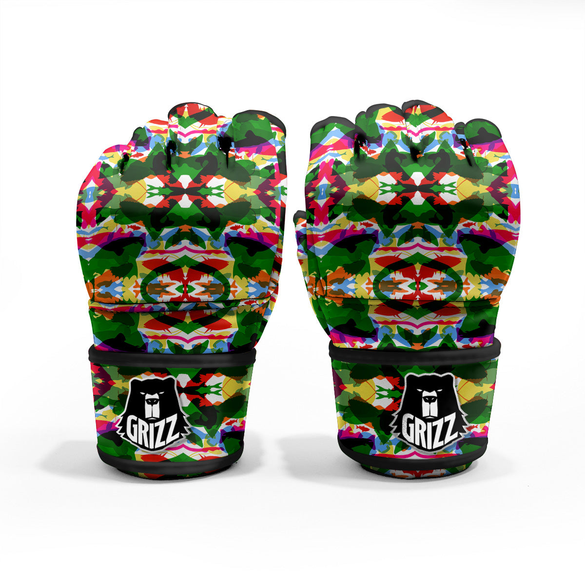 Fish Colorful Abstract Print Pattern MMA Gloves-grizzshop