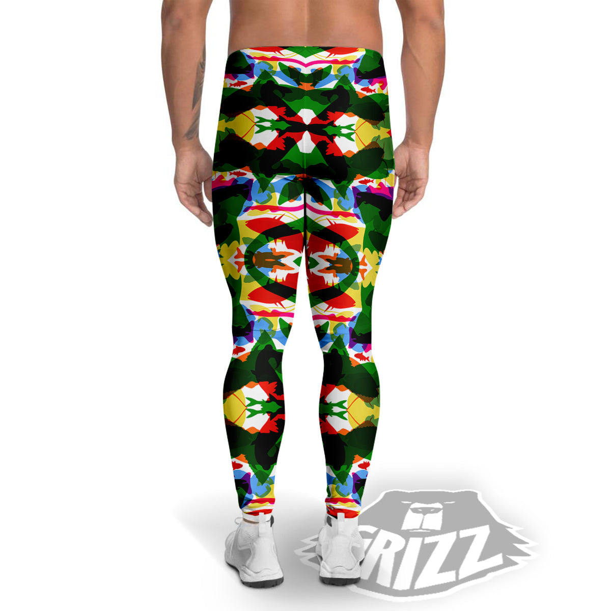 Fish Colorful Abstract Print Pattern Men's Leggings-grizzshop