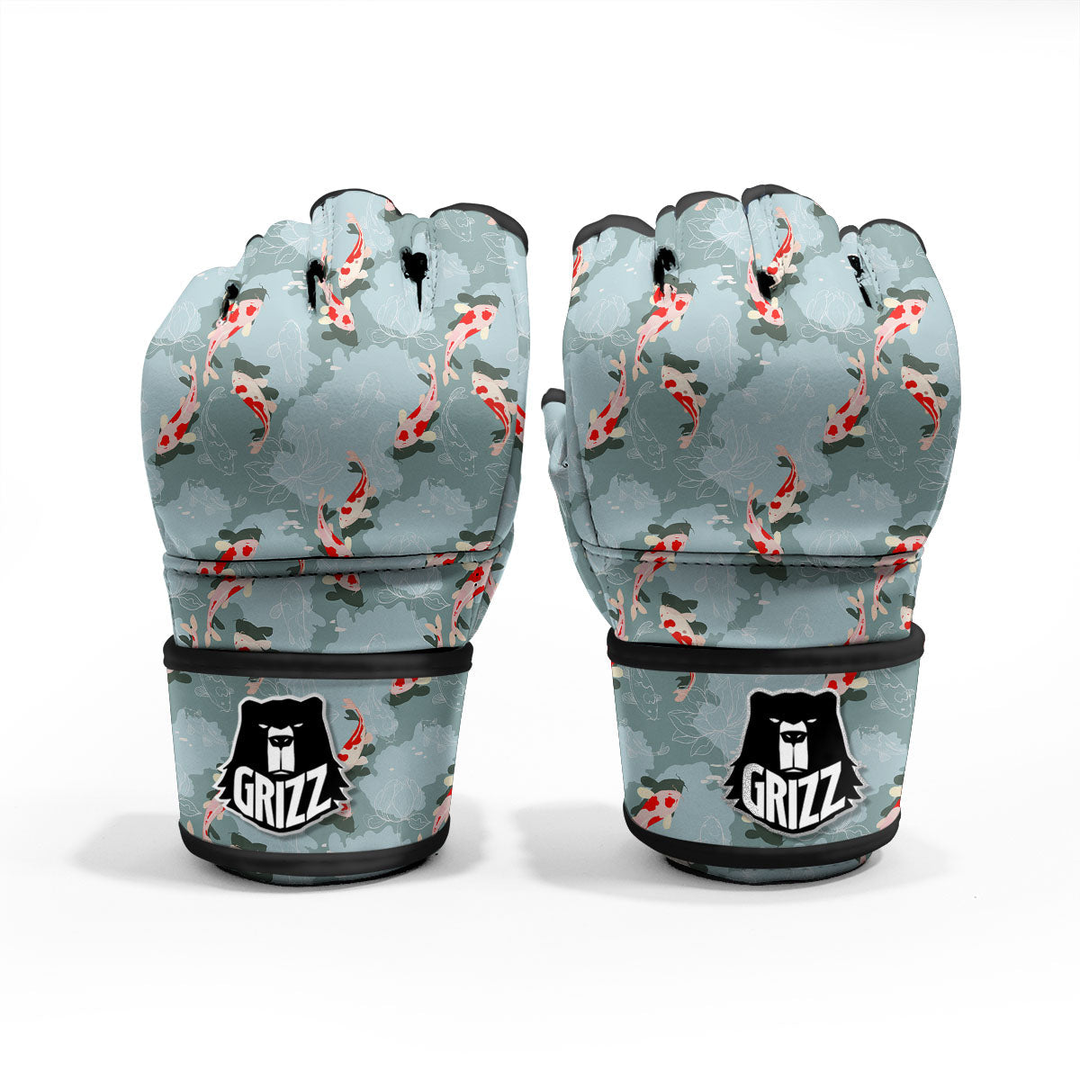 Fish Koi Print Pattern MMA Gloves-grizzshop