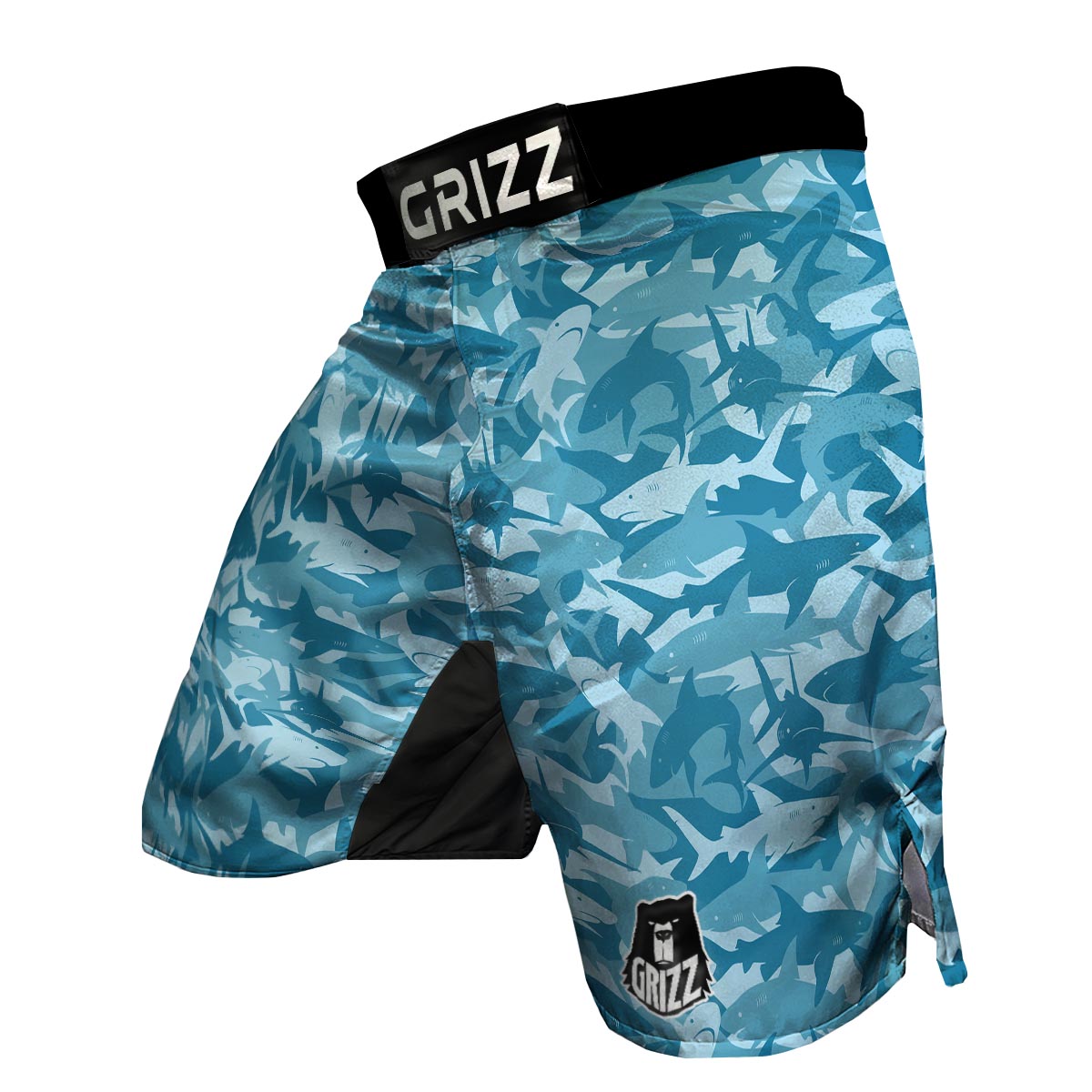 Fish Shark Print Pattern MMA Shorts-grizzshop