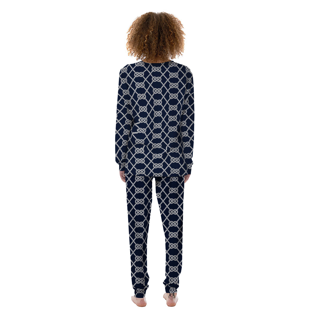 Fishing Knots Rope Print Pattern Women's Pajamas-grizzshop