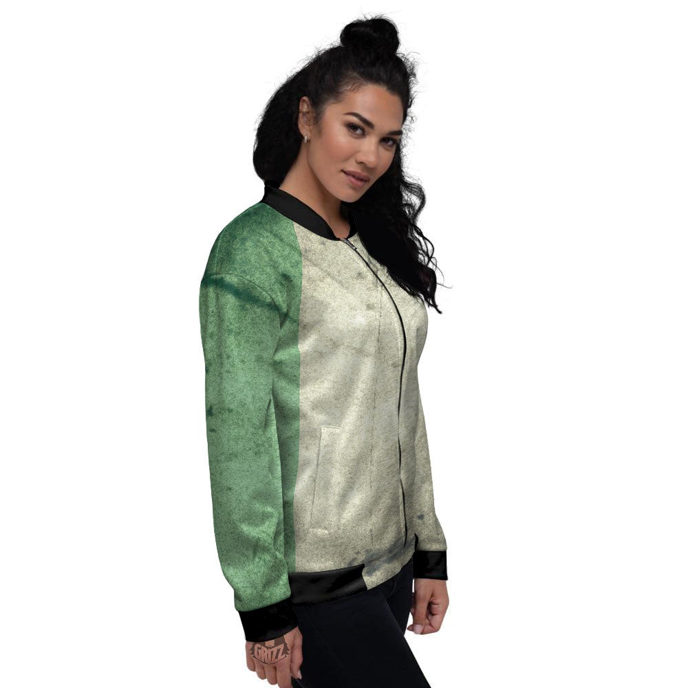 Flag Irish Print Women's Bomber Jacket-grizzshop