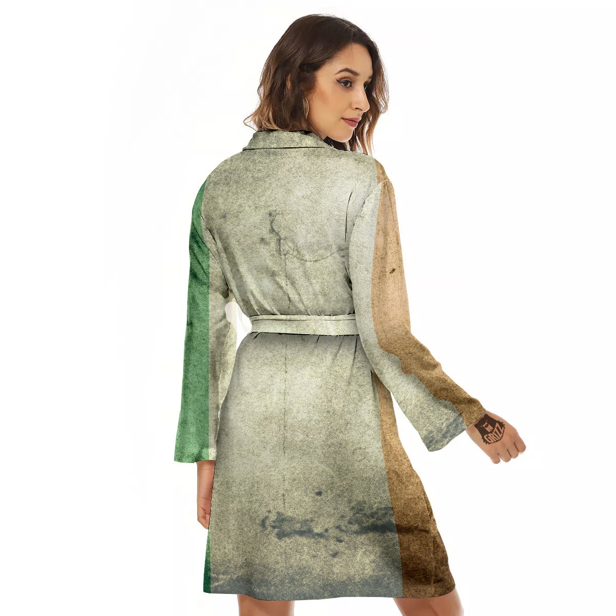 Flag Irish Print Women's Robe-grizzshop