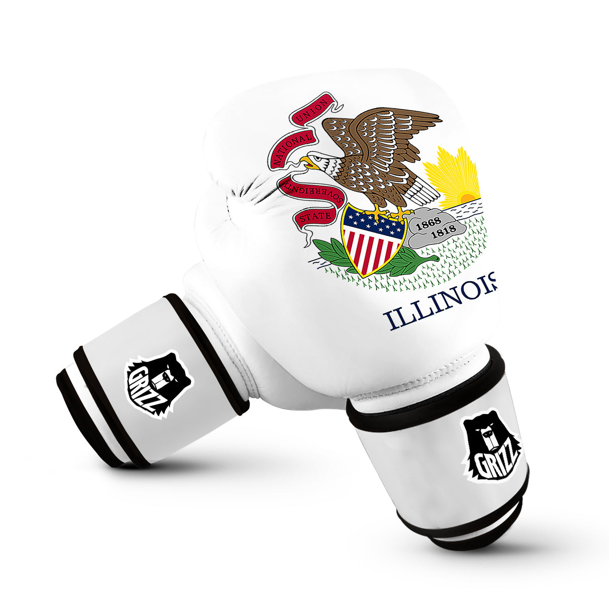 Flag Of Illinois Boxing Gloves-grizzshop