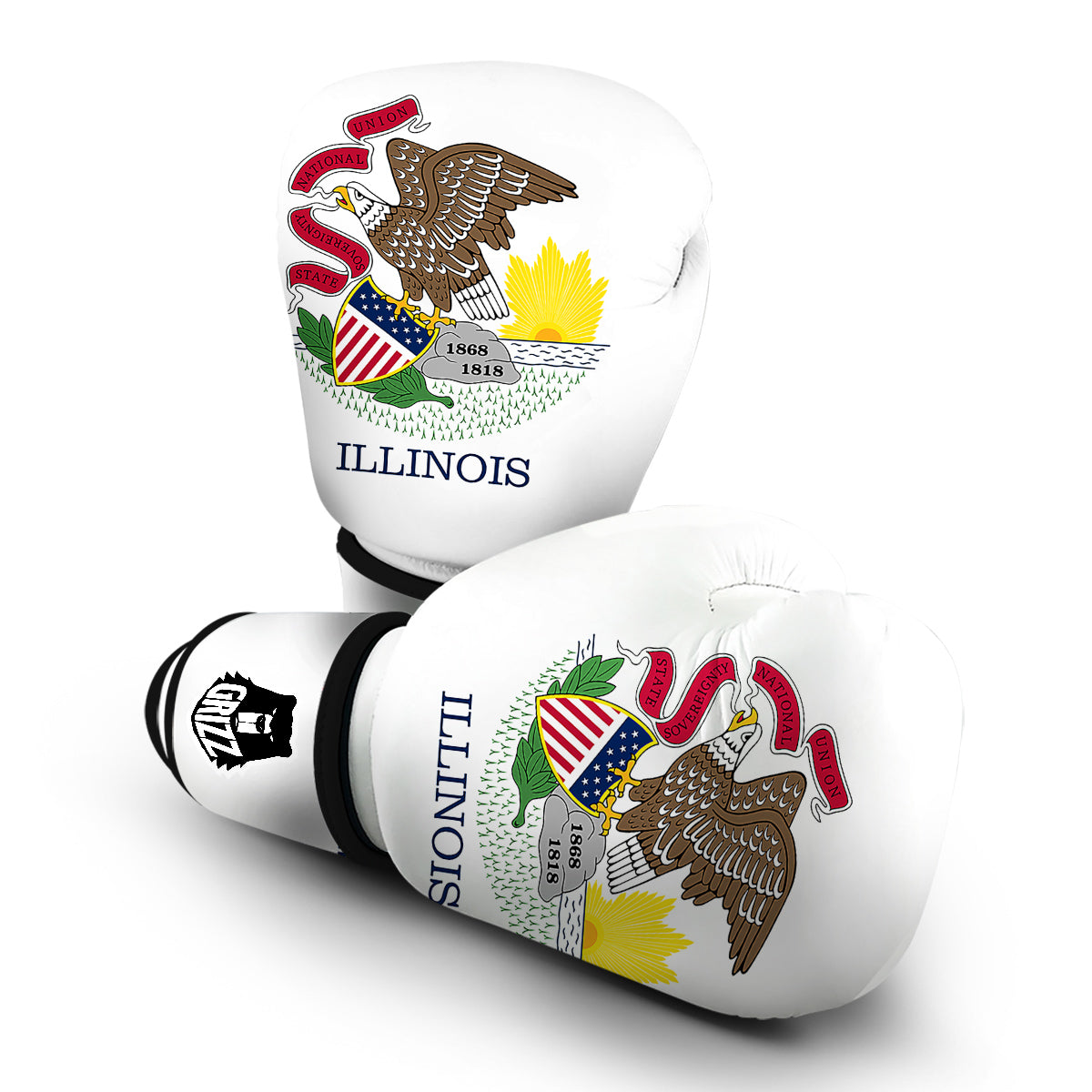 Flag Of Illinois Boxing Gloves-grizzshop