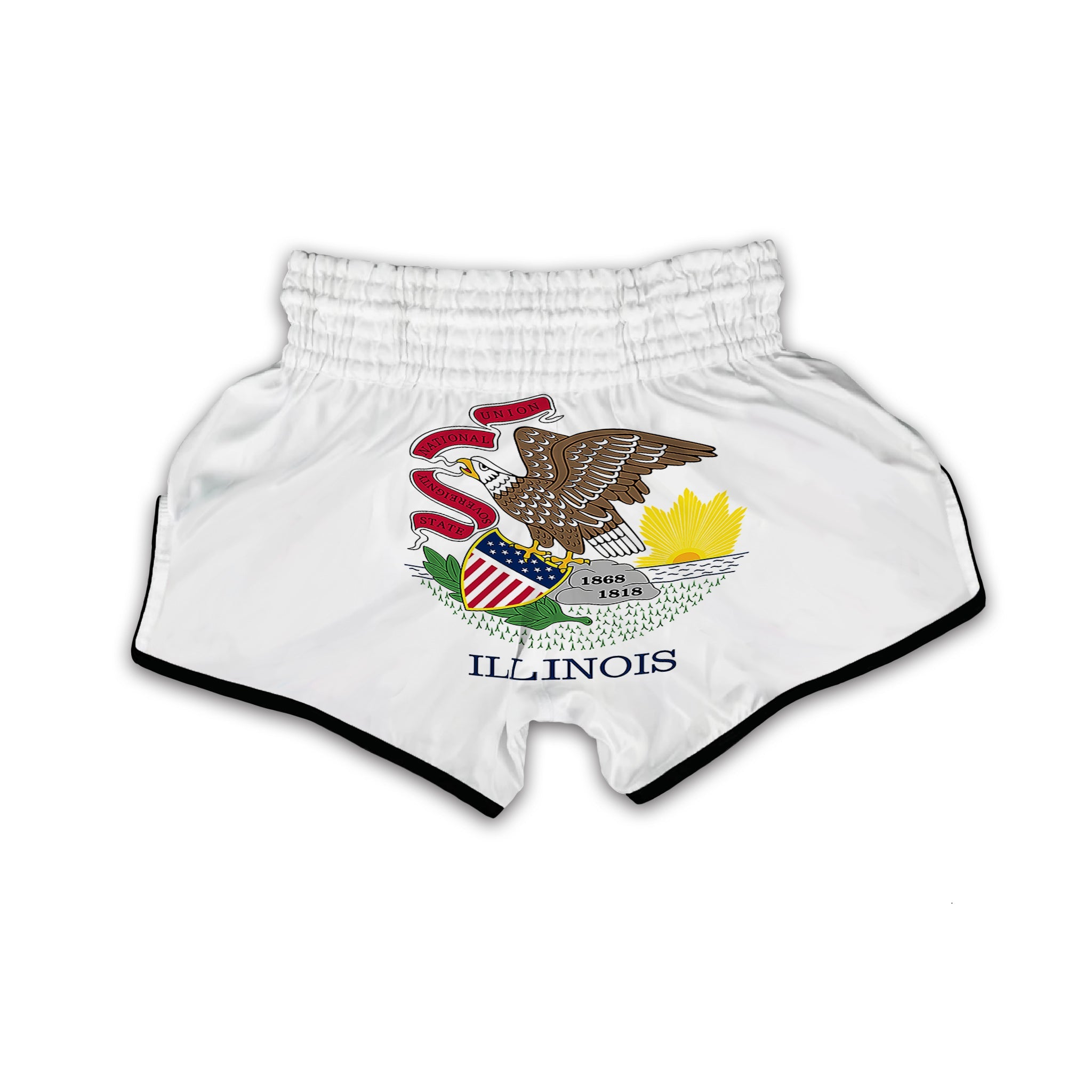Flag Of Illinois Muay Thai Boxing Shorts-grizzshop