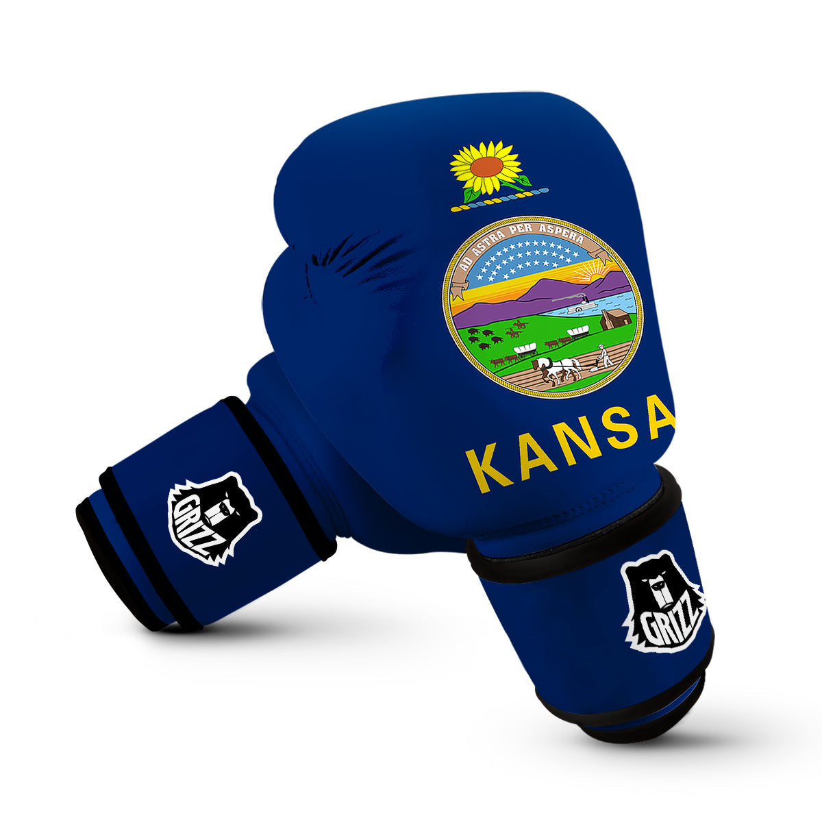 Flag Of Kansas Boxing Gloves-grizzshop