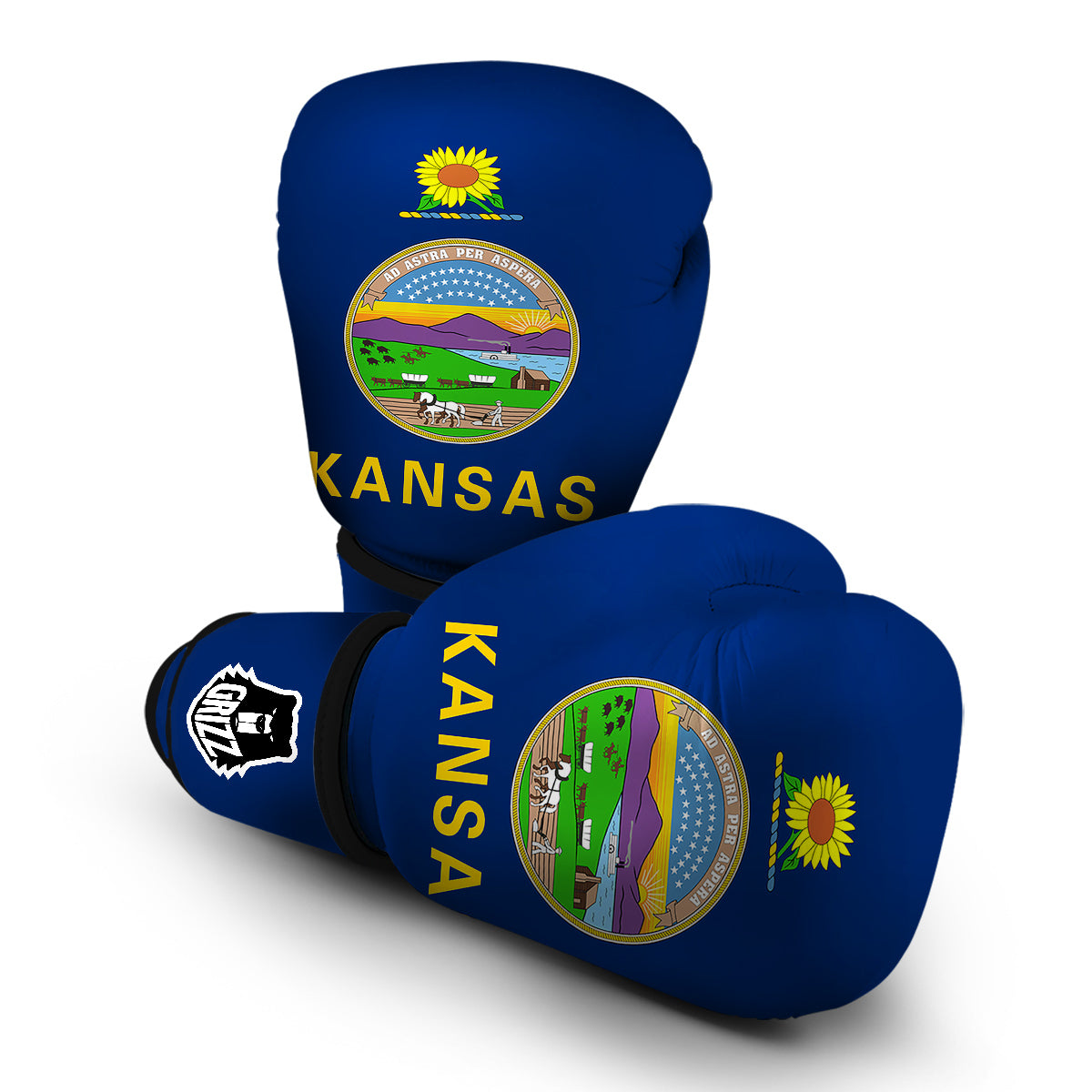 Flag Of Kansas Boxing Gloves-grizzshop