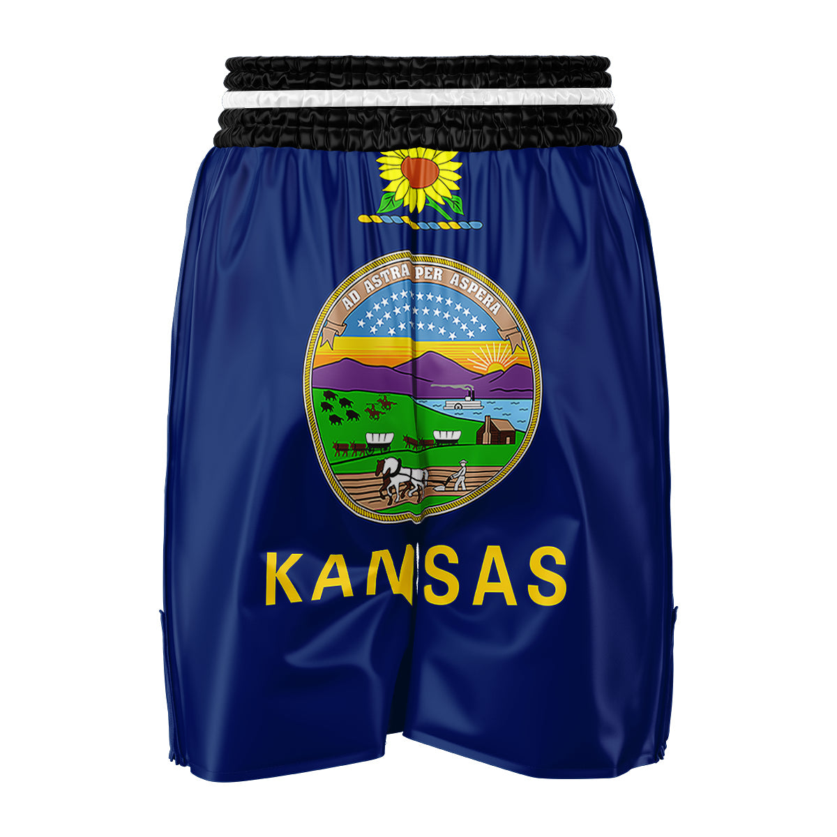Flag Of Kansas Boxing Shorts-grizzshop