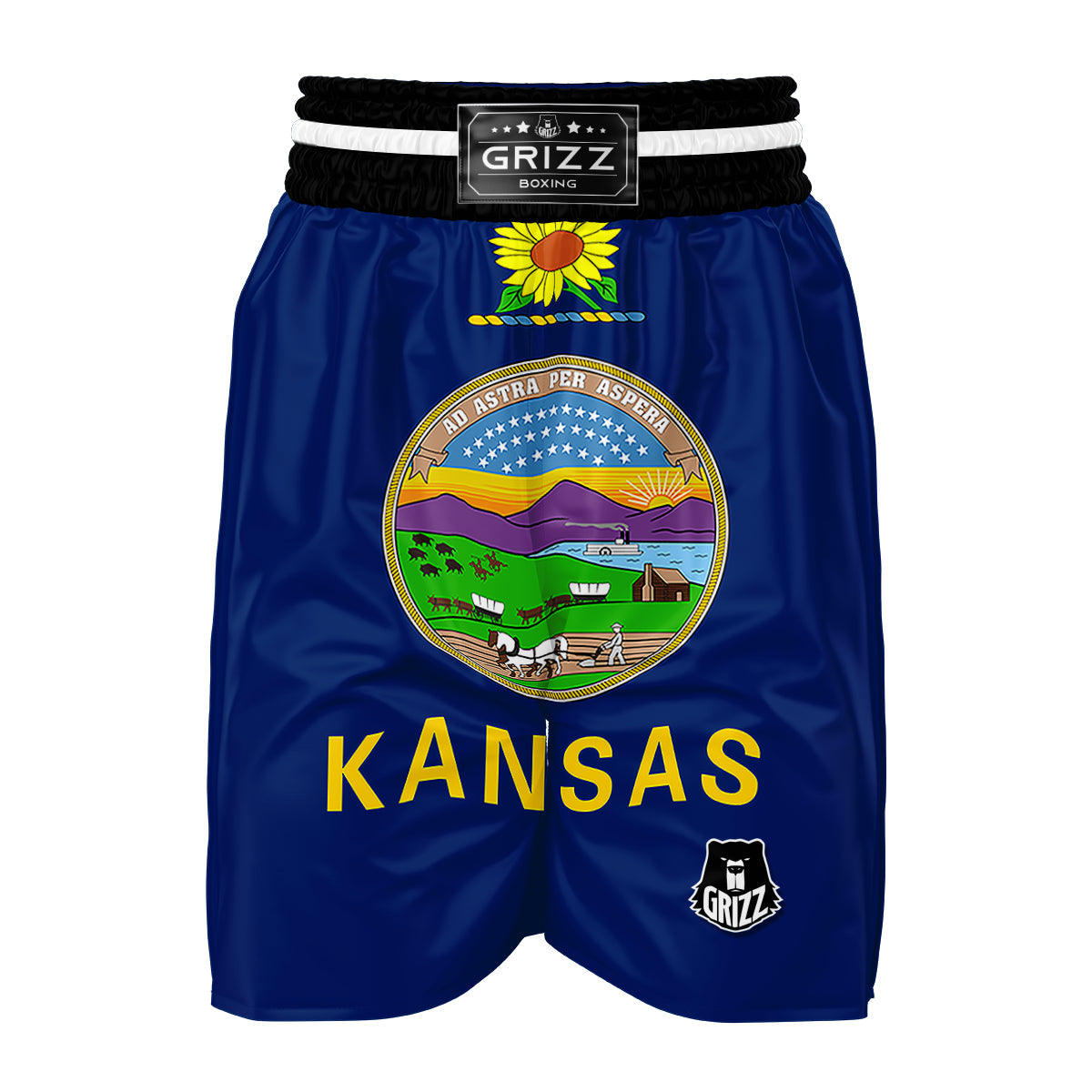 Flag Of Kansas Boxing Shorts-grizzshop