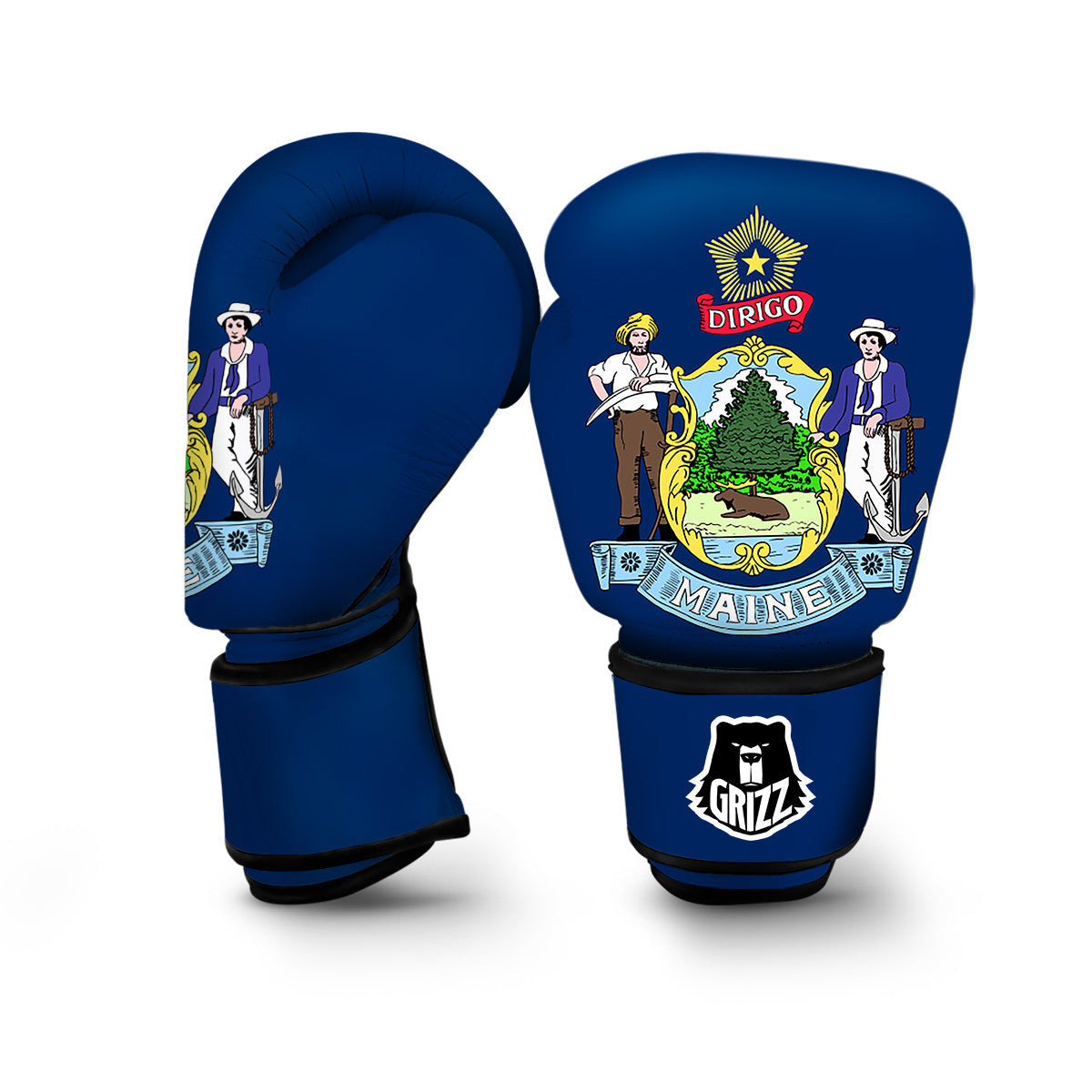 Flag Of Maine Boxing Gloves-grizzshop