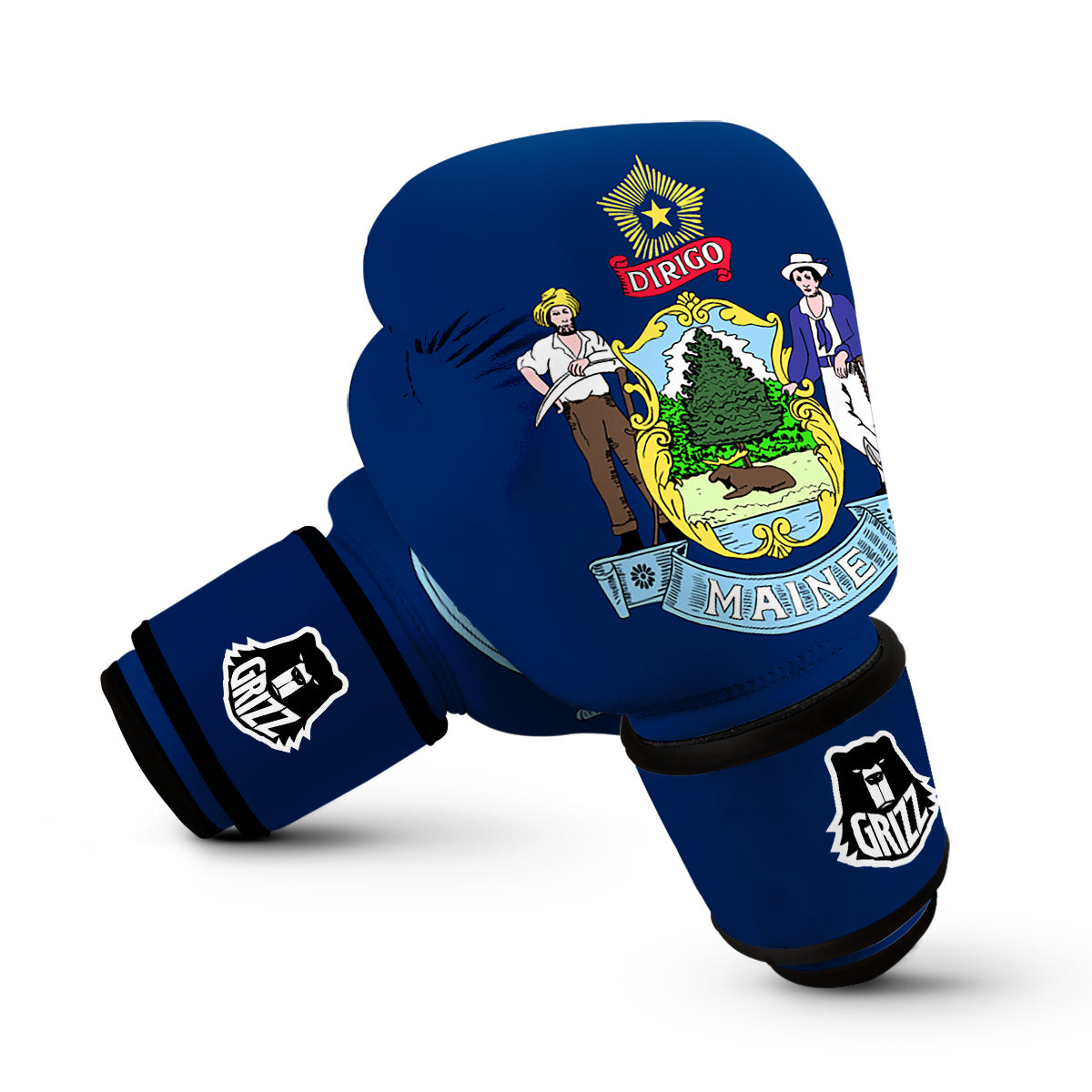 Flag Of Maine Boxing Gloves-grizzshop