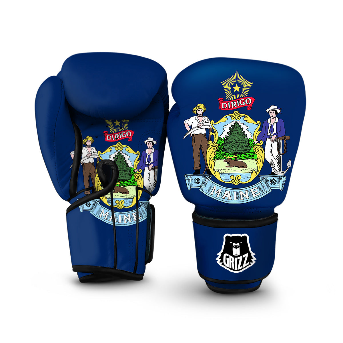 Flag Of Maine Boxing Gloves-grizzshop