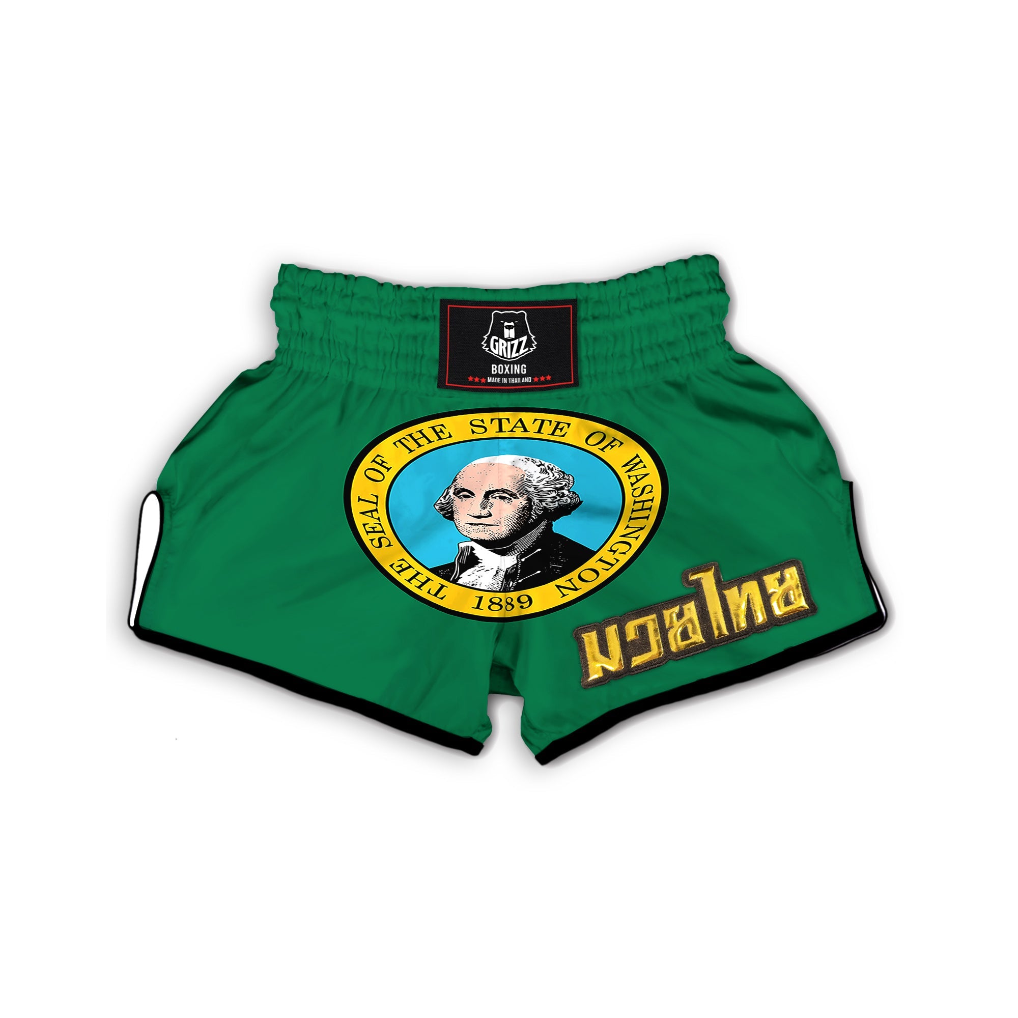 Flag Of Washington Muay Thai Boxing Shorts-grizzshop