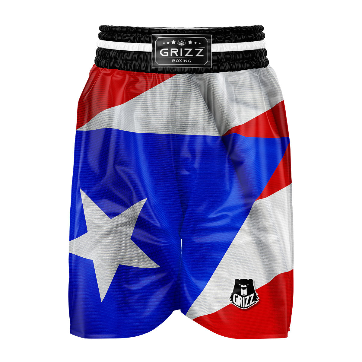 Flag Puerto Rican Print Boxing Shorts-grizzshop