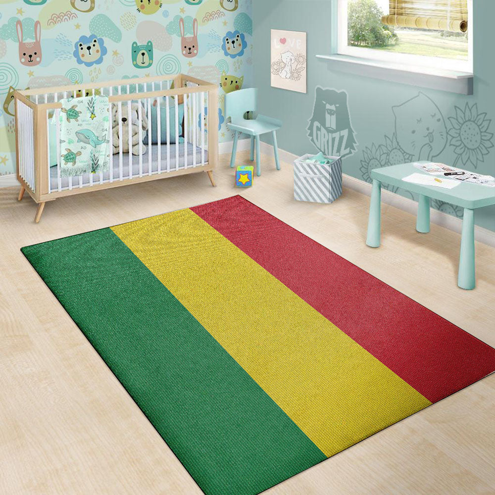 Flag Rasta Print Floor Mat-grizzshop