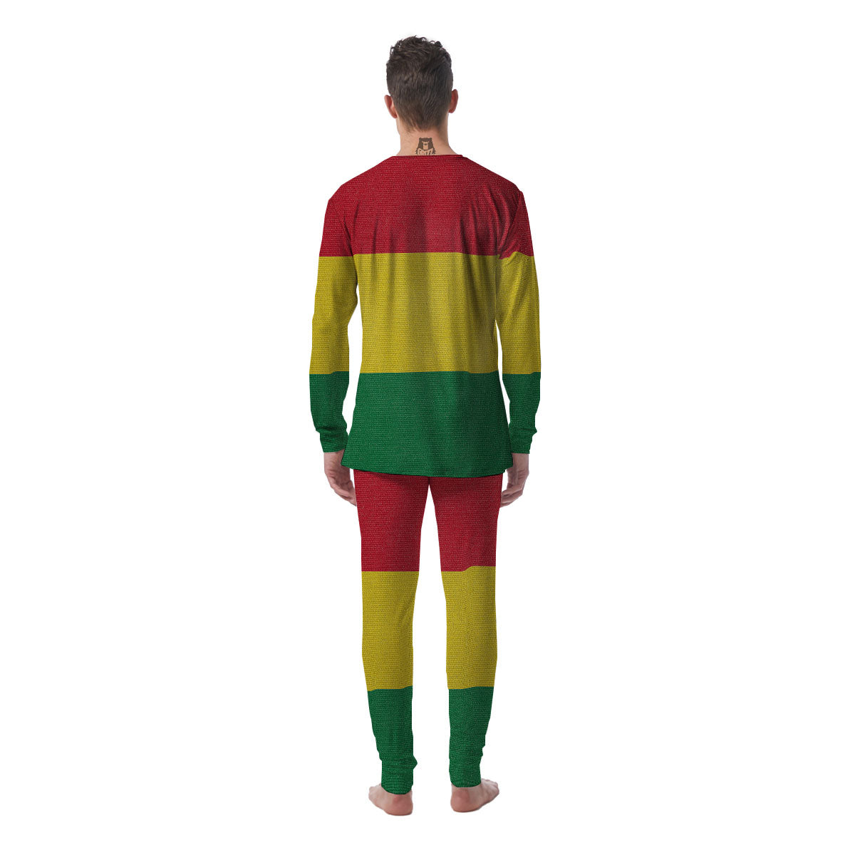 Flag Rasta Print Men's Pajamas-grizzshop