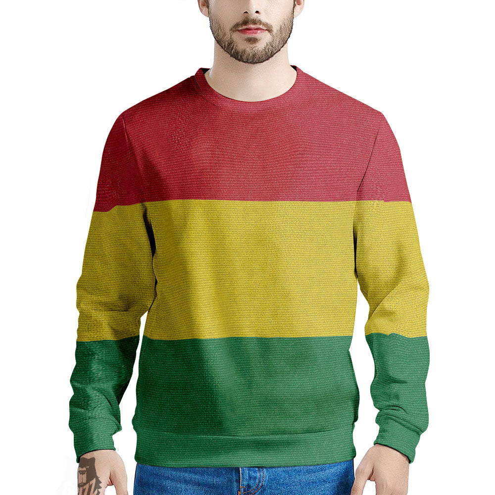 Flag Rasta Print Men's Sweatshirt-grizzshop