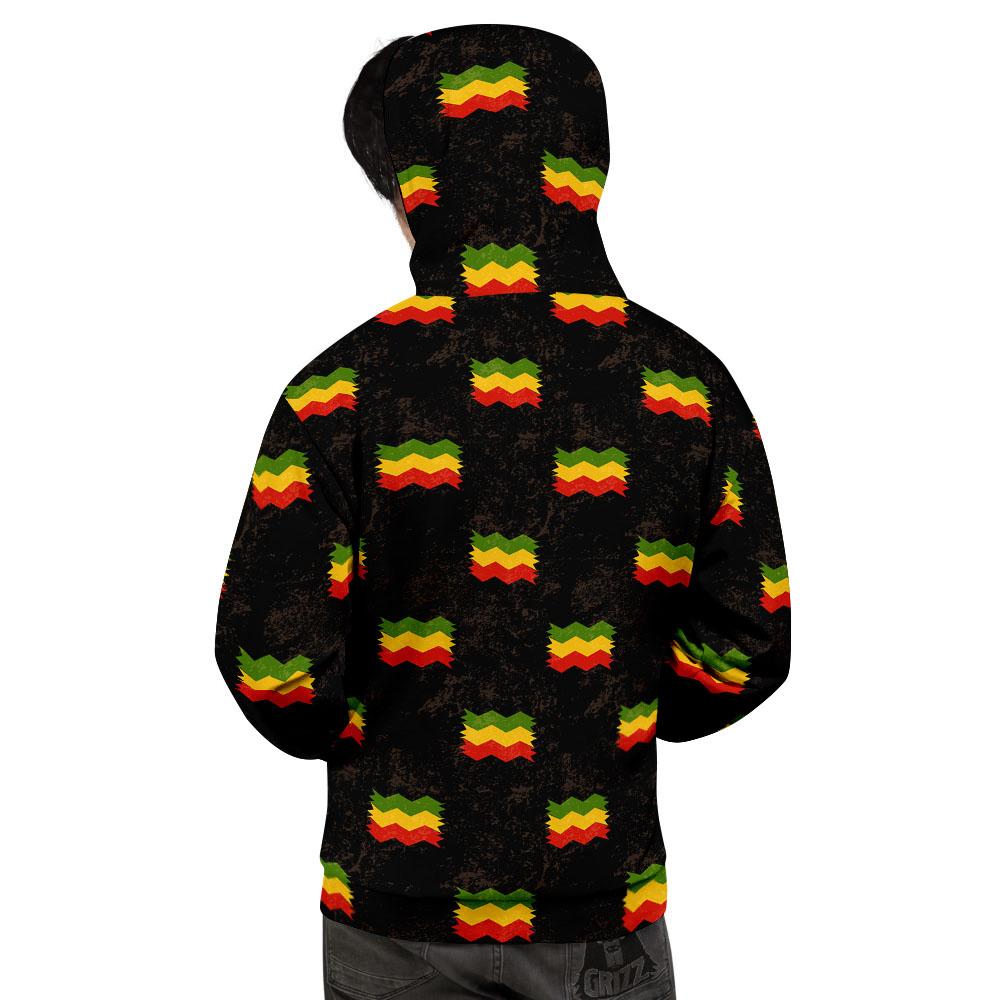 Flag Rasta Print Pattern Men's Hoodie-grizzshop