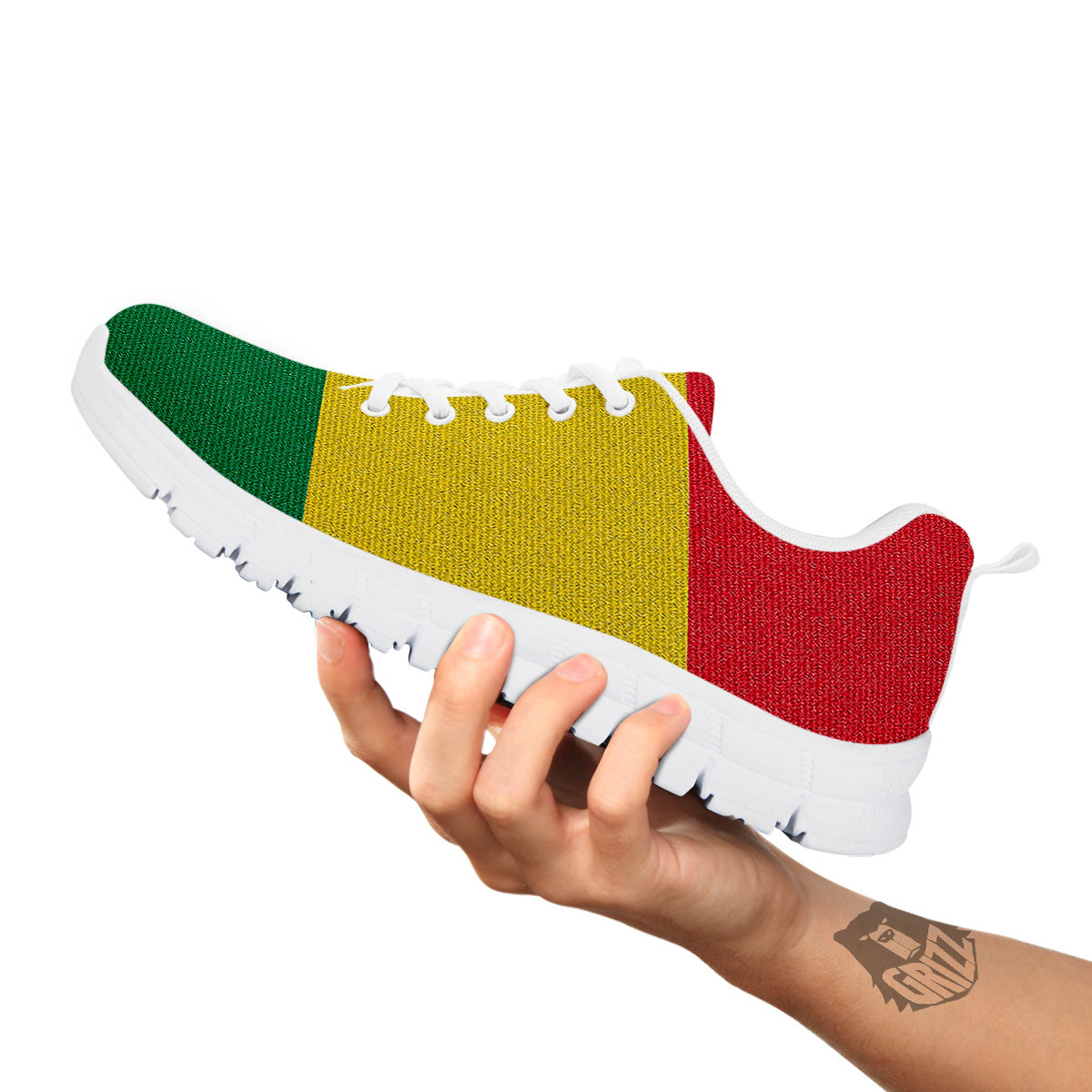 Flag Rasta Print White Sneaker-grizzshop
