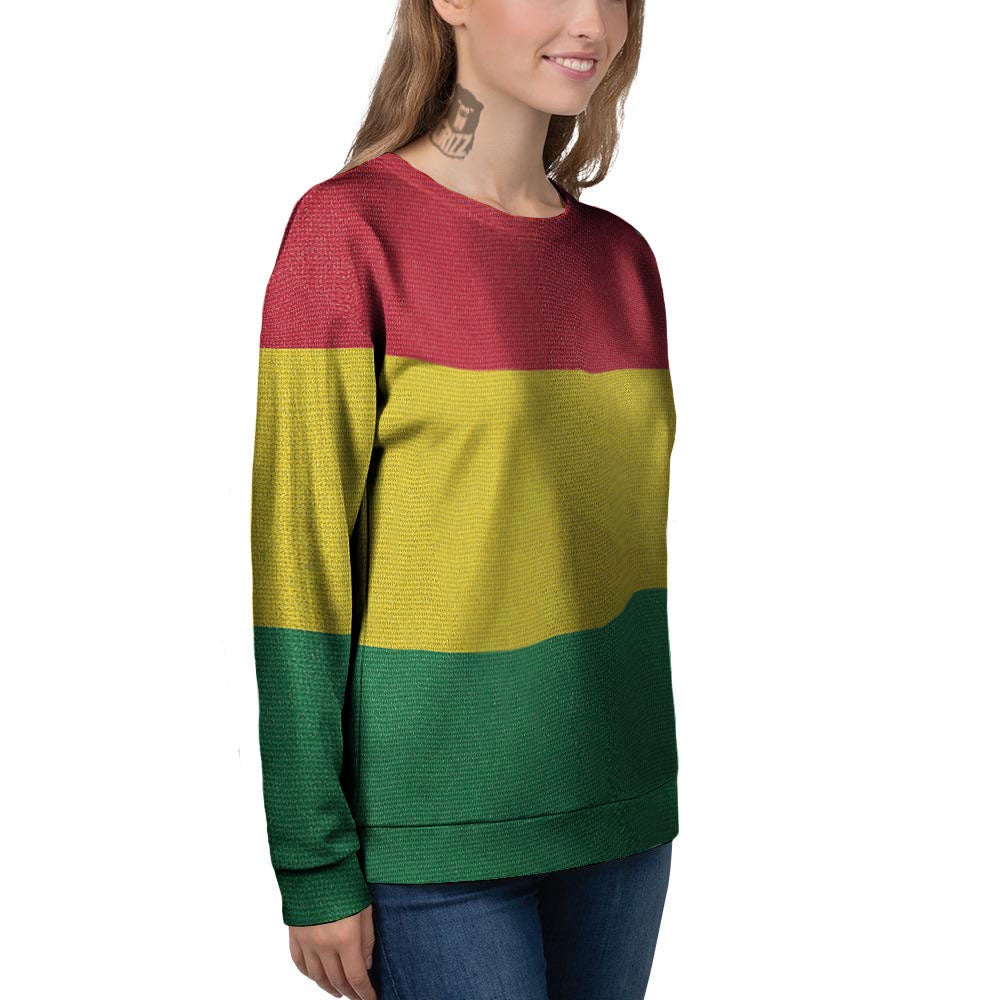 Flag Rasta Print Women's Sweatshirt-grizzshop