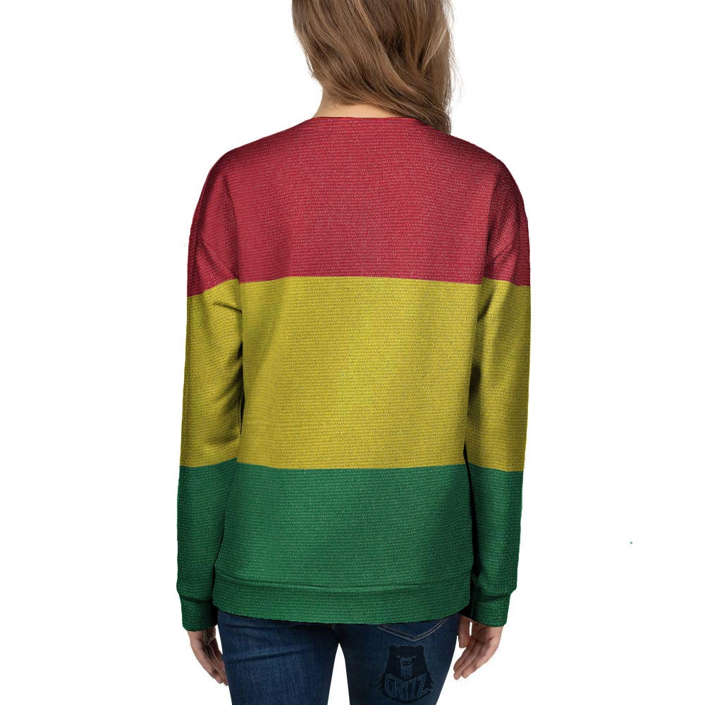 Flag Rasta Print Women's Sweatshirt-grizzshop