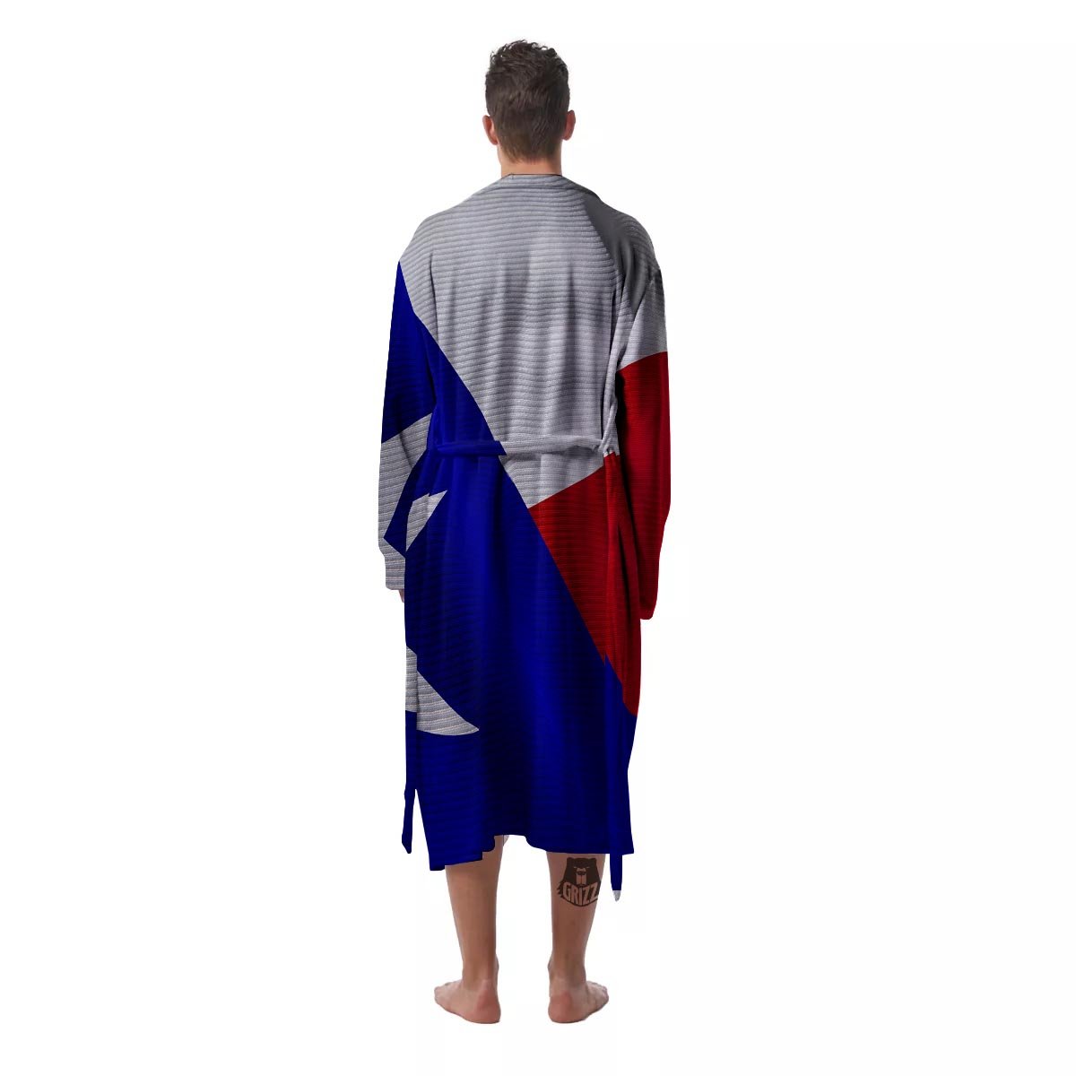 Flag Texas State Print Men's Robe-grizzshop