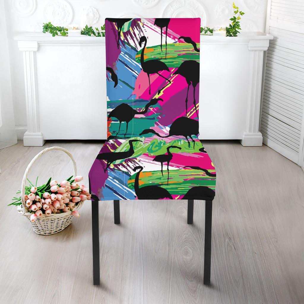Flamingo Hawaiian Tropical Colorful Pattern Print Chair Cover-grizzshop