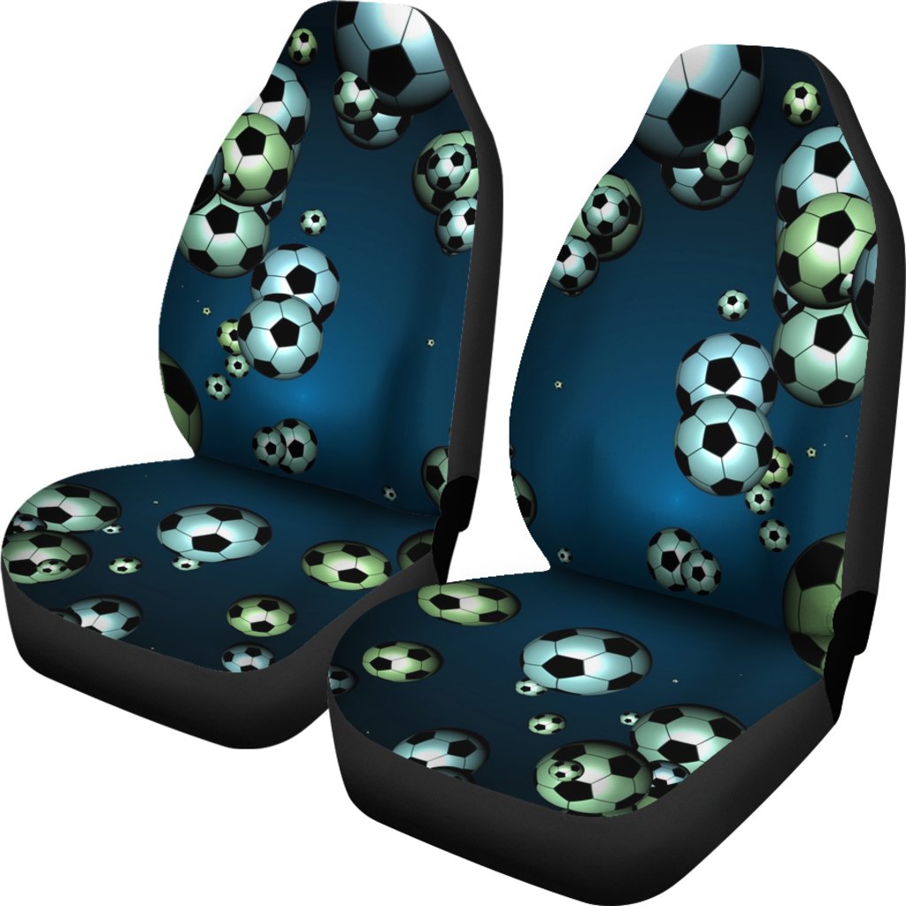 Floating Soccer Pattern Print Universal Fit Car Seat Cover-grizzshop