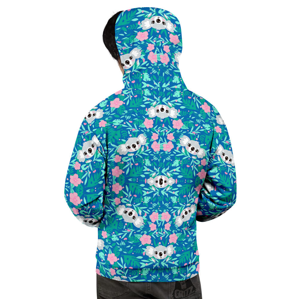 Floral And Baby Koala Print Pattern Men's Hoodie-grizzshop