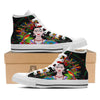 Floral And Frida Kahlo Print White High Top Shoes-grizzshop