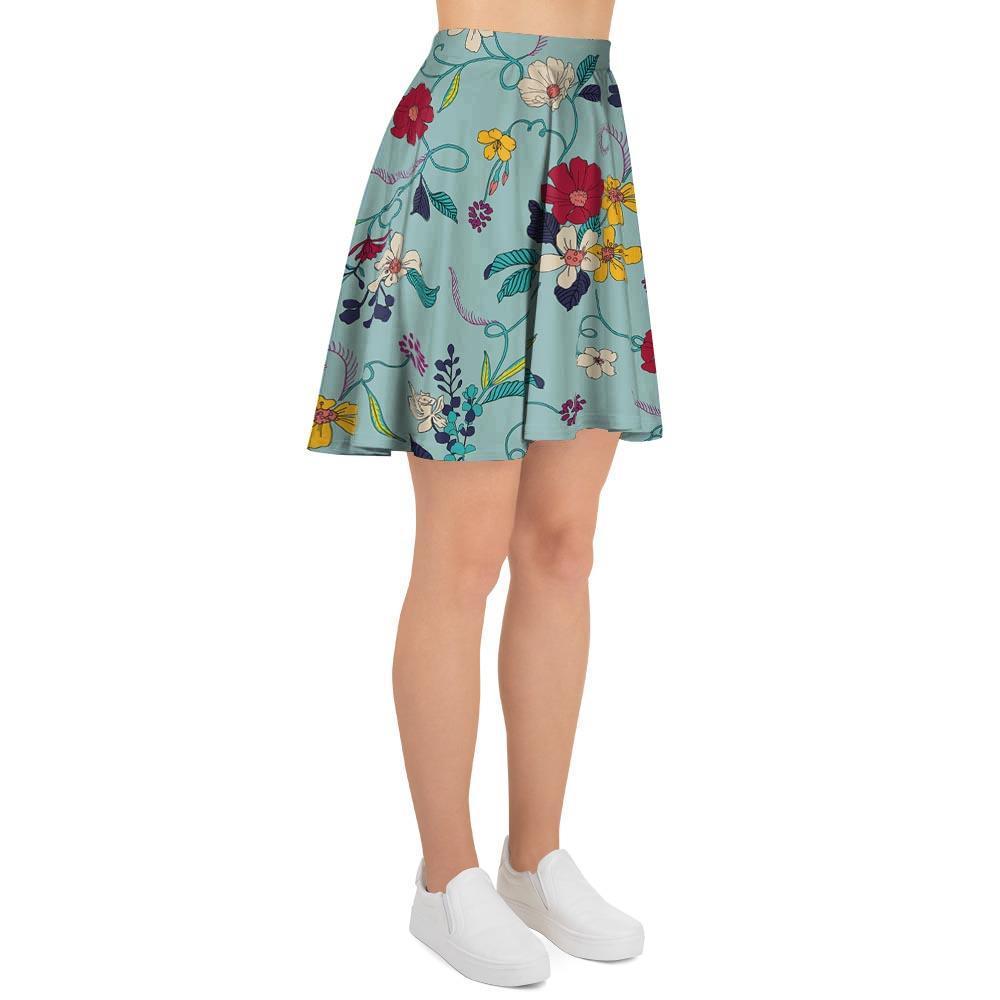 Floral Flower Print Women's Skirt-grizzshop