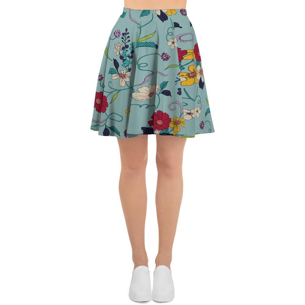 Floral Flower Print Women's Skirt-grizzshop