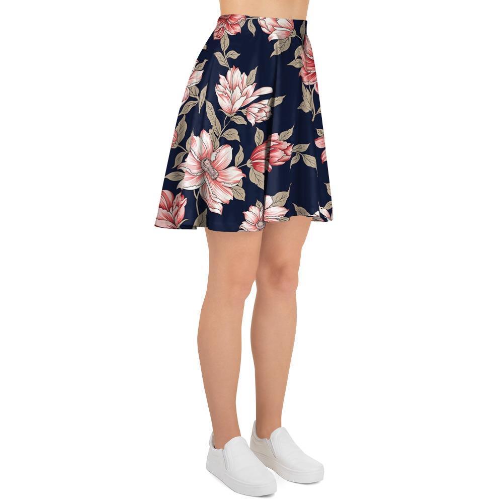 Floral Rose Print Women's Skirt-grizzshop
