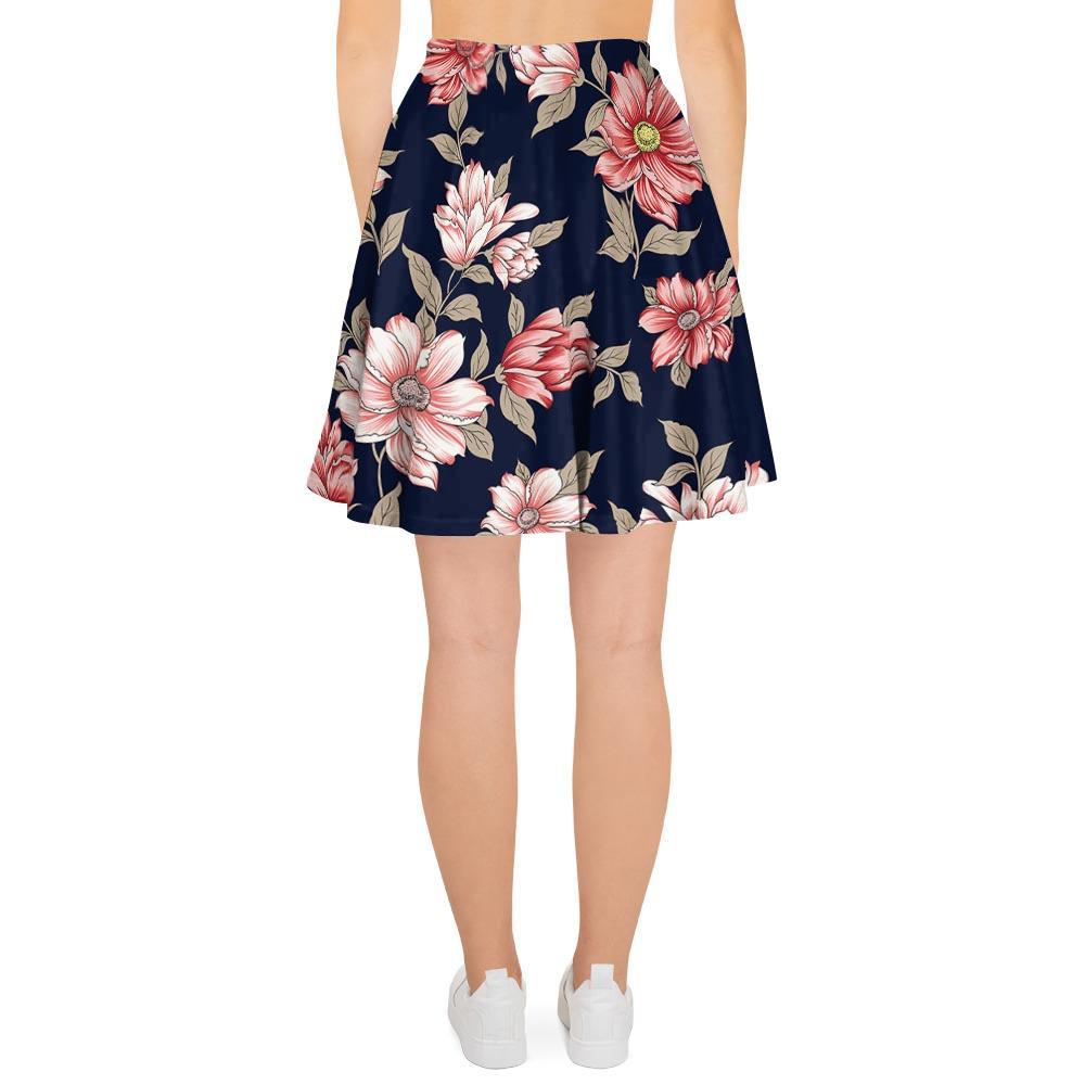 Floral Rose Print Women's Skirt-grizzshop