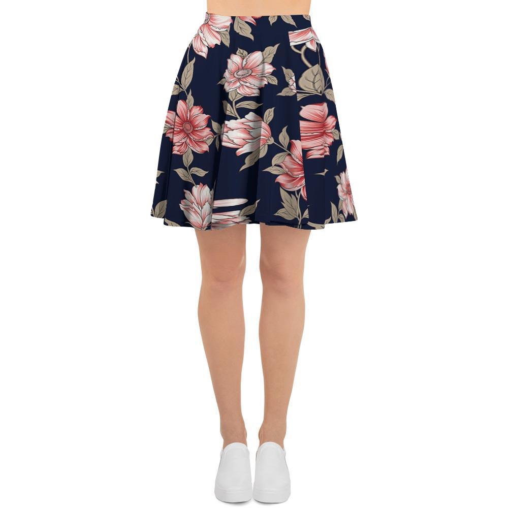 Floral Rose Print Women's Skirt-grizzshop