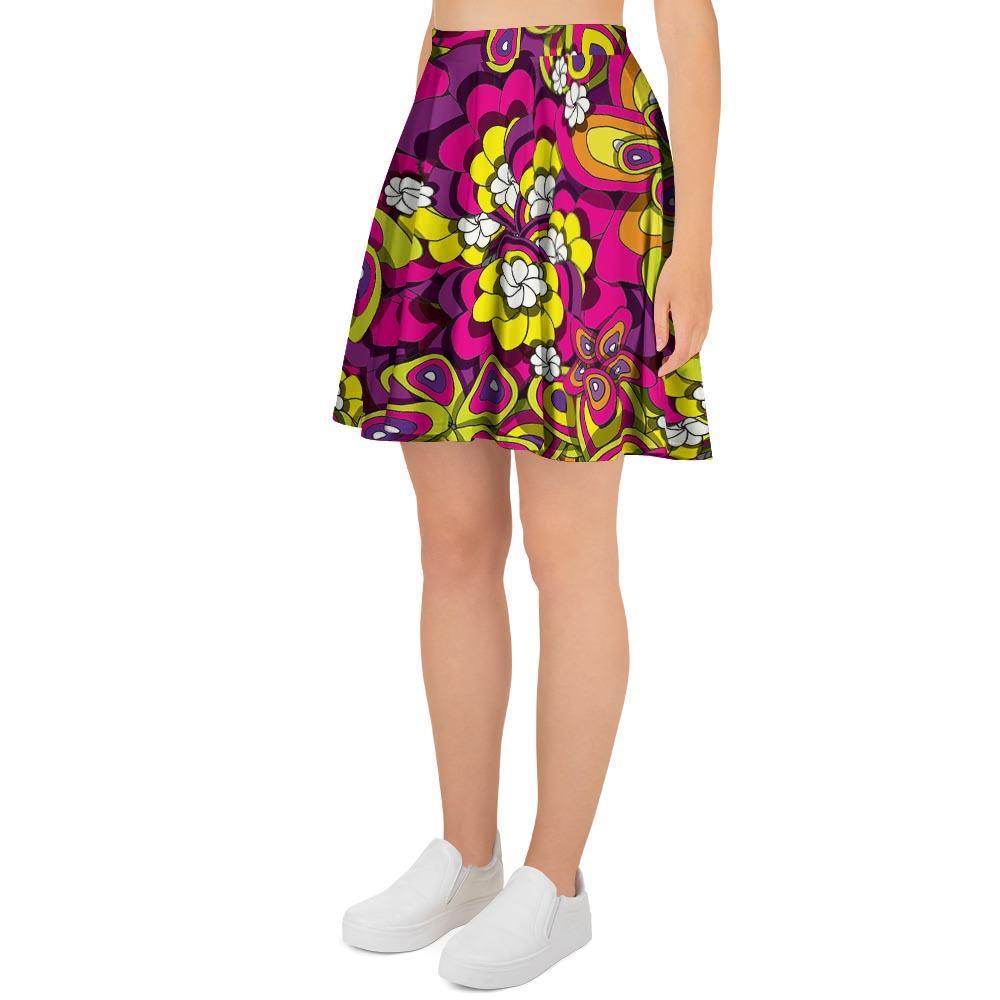Floral Trippy Women's Skirt-grizzshop