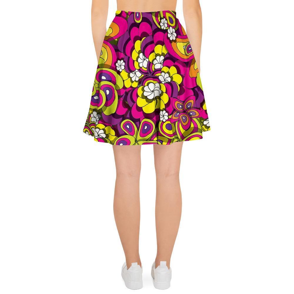 Floral Trippy Women's Skirt-grizzshop