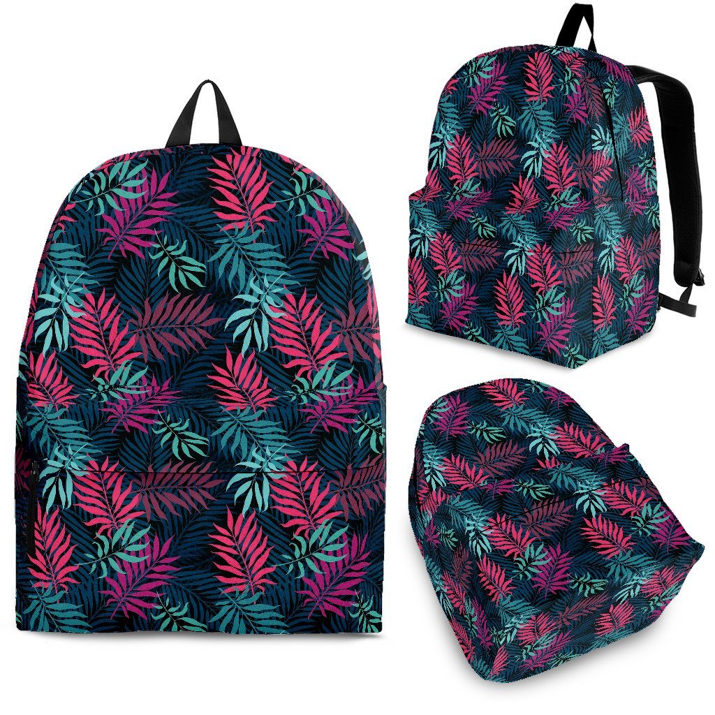 Floral Tropical Hawaiian Palm Leaves Pattern Print Premium Backpack-grizzshop