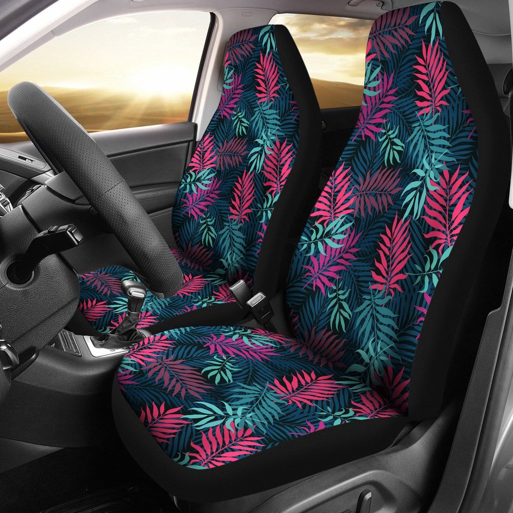 Floral Tropical Hawaiian Palm Leaves Pattern Print Universal Fit Car Seat Cover-grizzshop