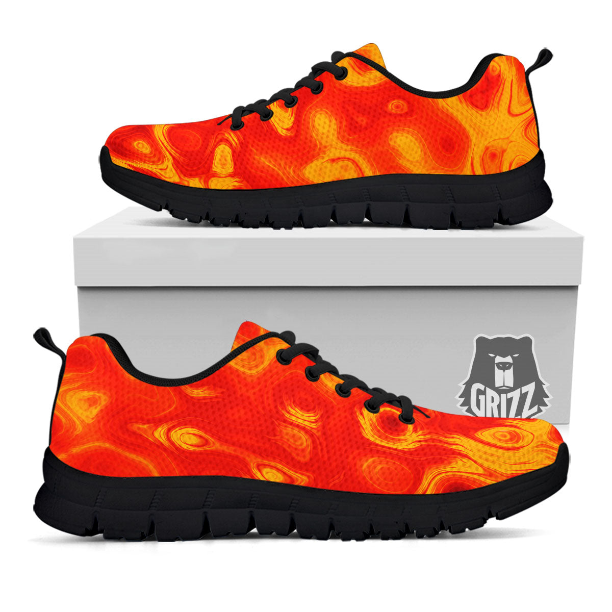 Flow Lava Print Black Sneaker-grizzshop