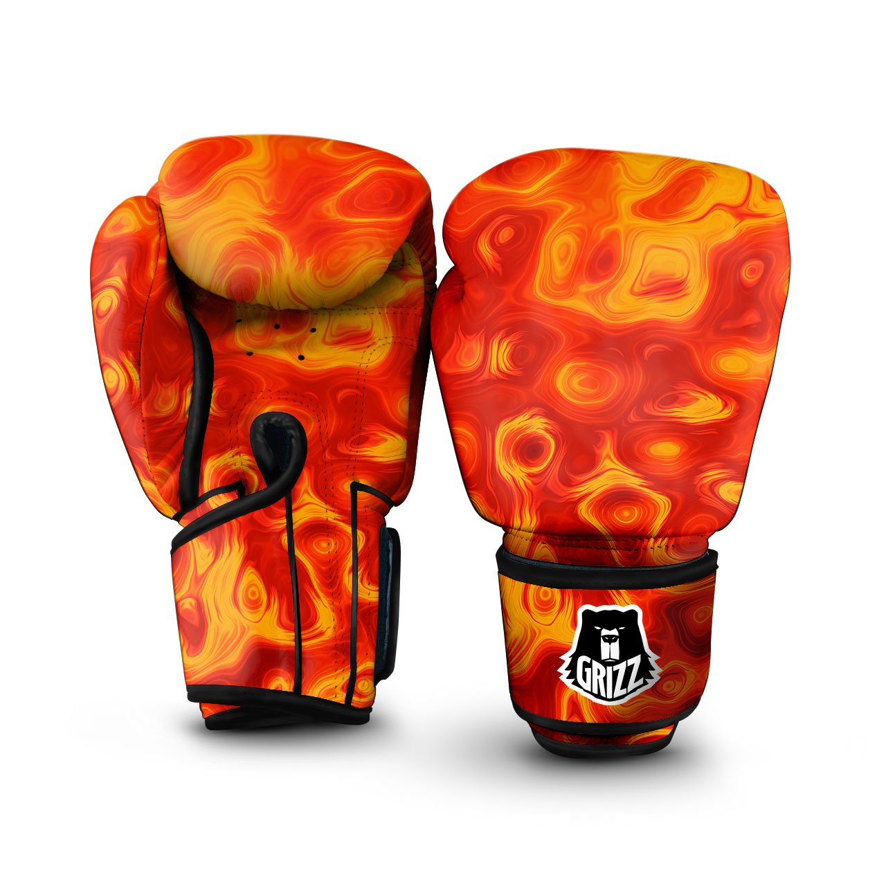 Flow Lava Print Boxing Gloves-grizzshop
