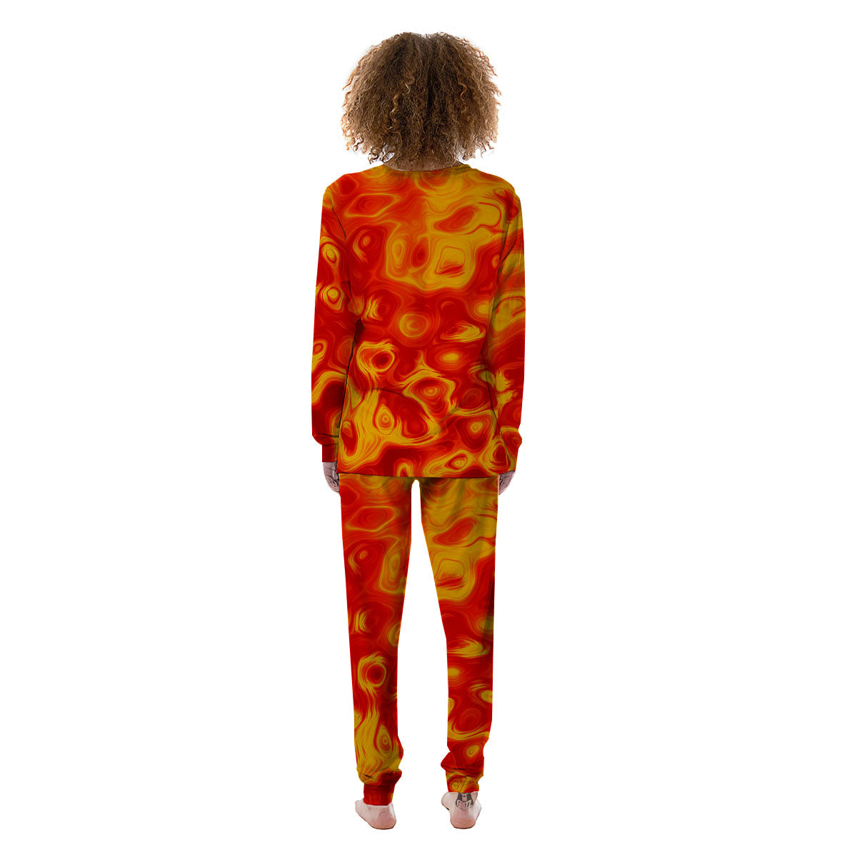 Flow Lava Print Women's Pajamas-grizzshop